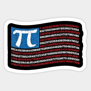 4th of July Pi Shirt American Pi Math Sticker